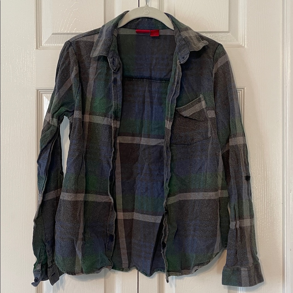 Flannel Button-Up Shirt